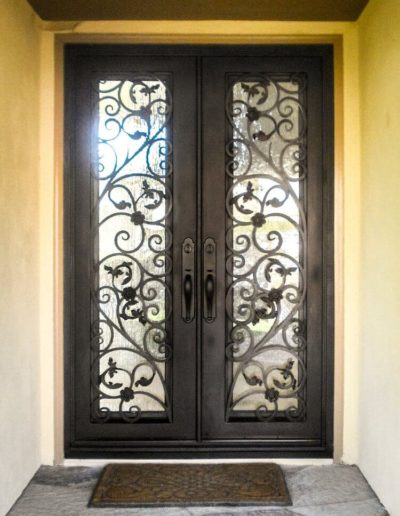 Custom Double Wrought Iron Doors Picture