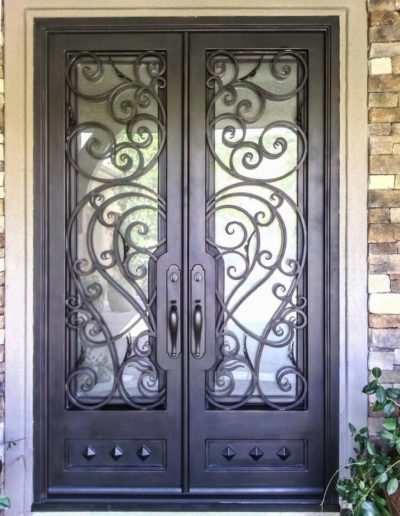 Custom Double Wrought Iron Doors