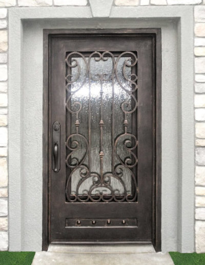 Wide Custom Iron Door Design