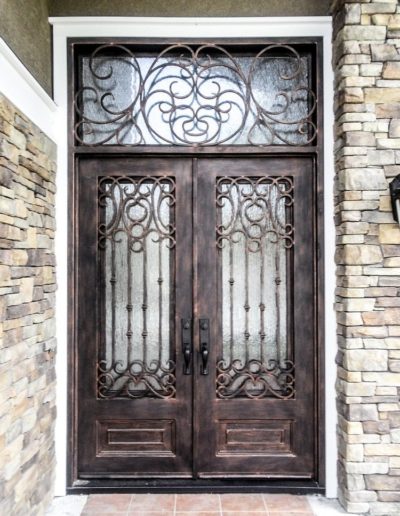 Custom Wrought Iron Double Doors