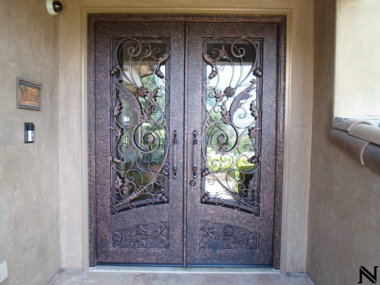 Double Custom Wrought Iron Door by Baltic Iron Doors
