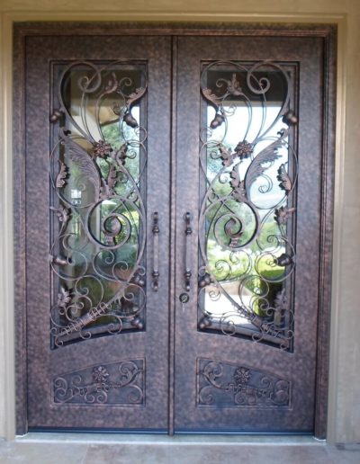 Double Wrought Iron Custom Doors by Baltic