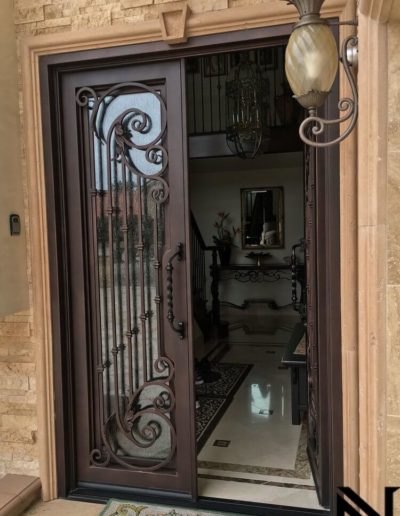 Custom Double Wrought Iron Doors by Baltic 1