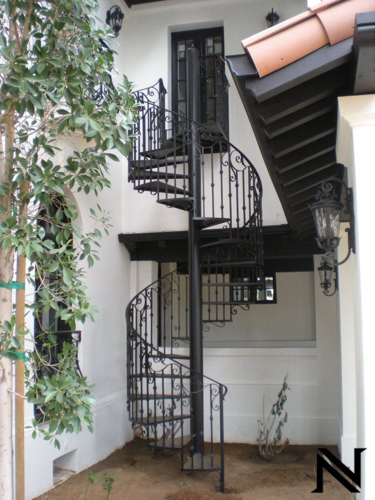 wrought ironl spiral staircases