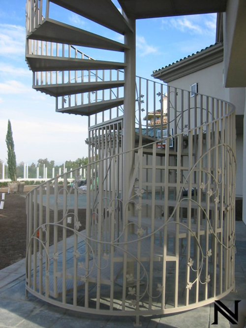 wrought iron spiral staircases