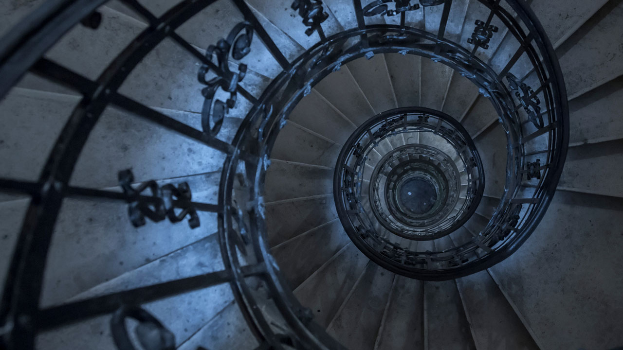 wrought iron spiral staircase